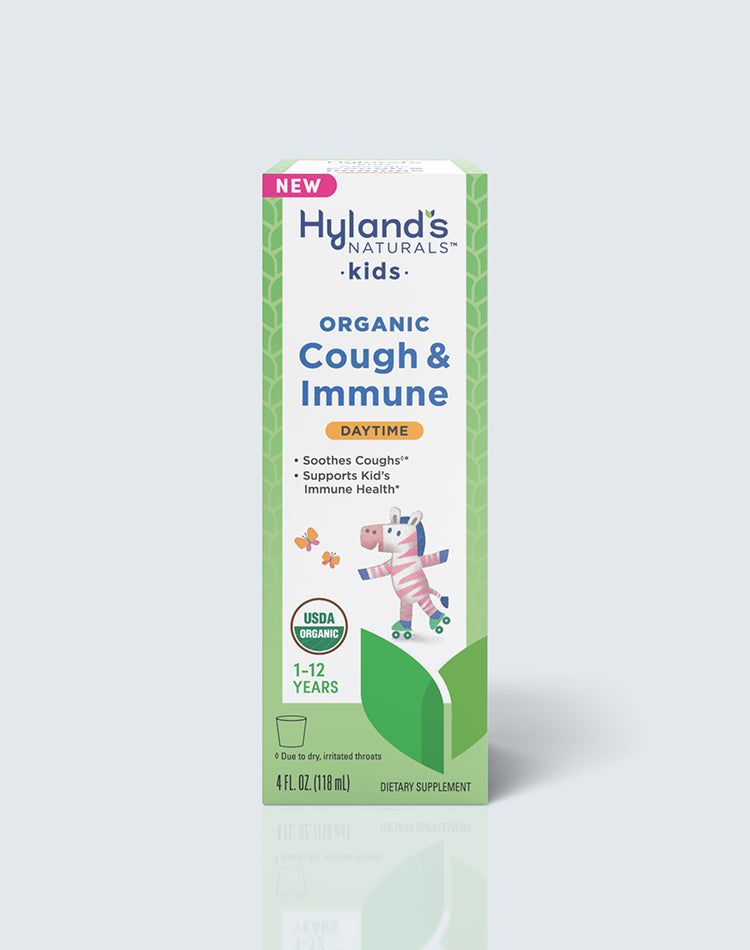 Kids Organic Cough & Immune packaging. 