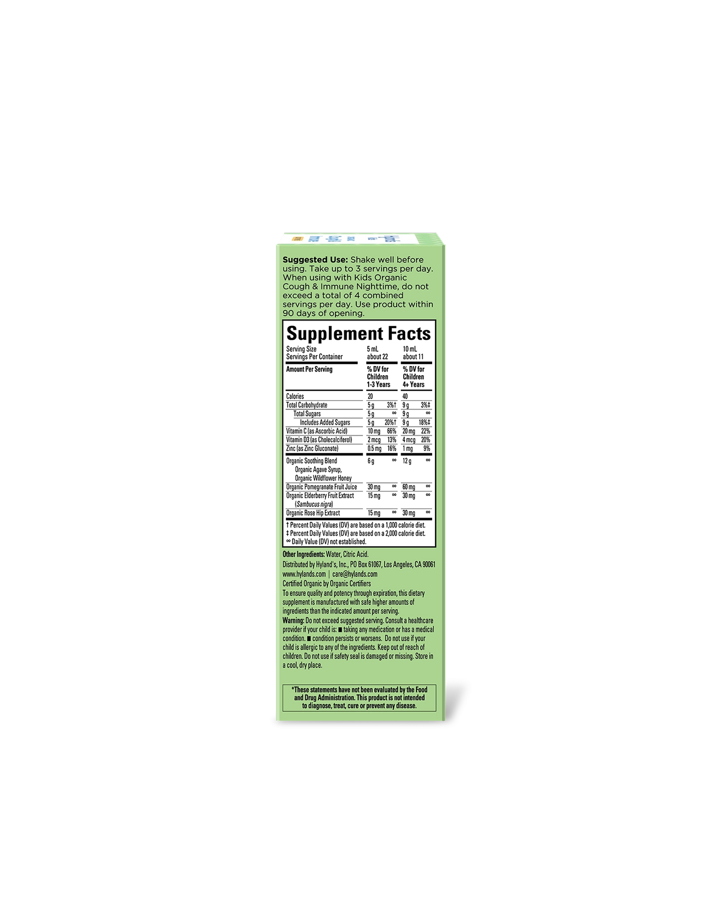 Organic Kids Cough & Immune Daytime