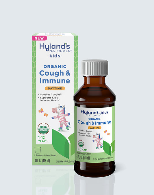 Kids Organic Cough & Immune packaging.