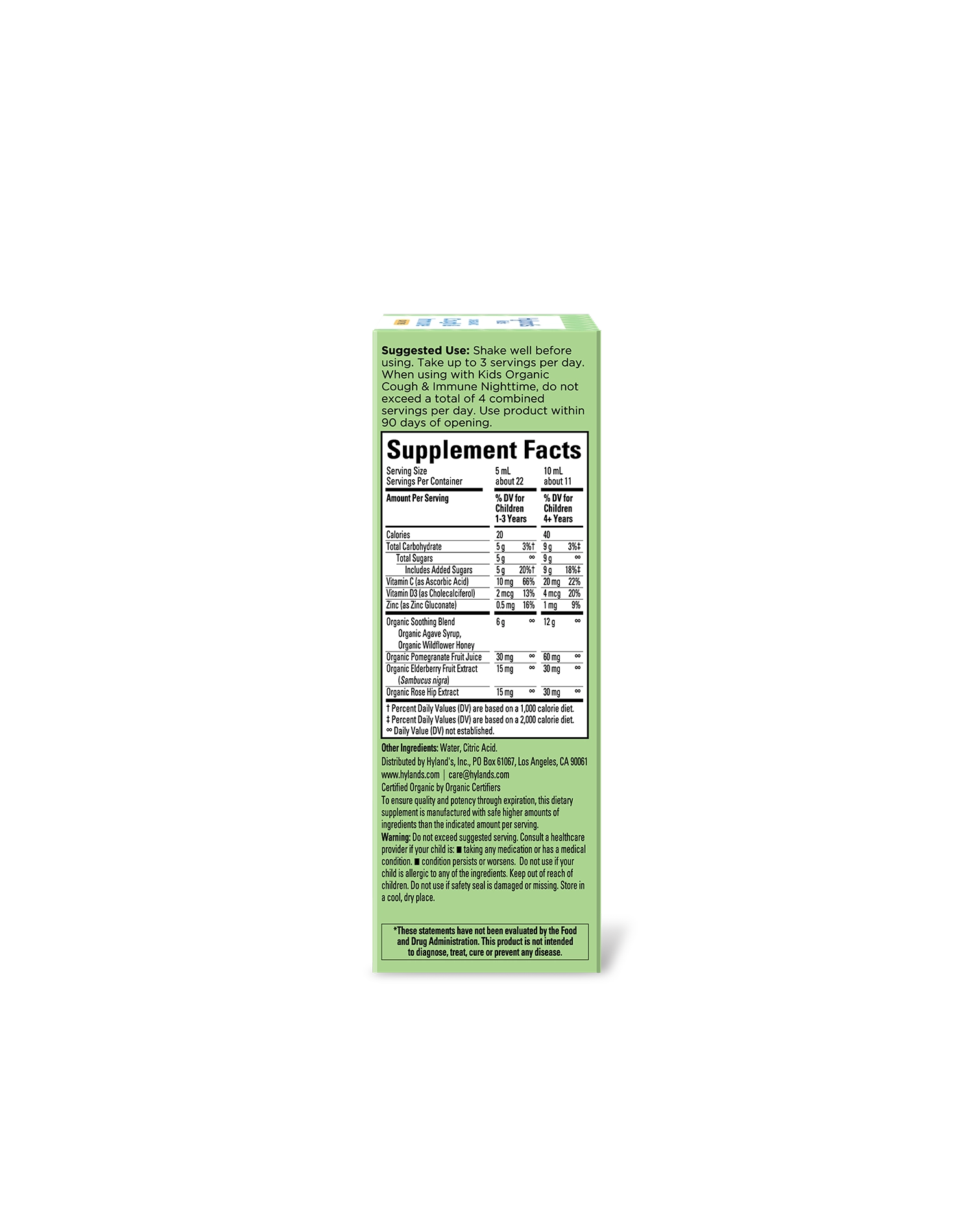 Organic Kids Cough & Immune Daytime